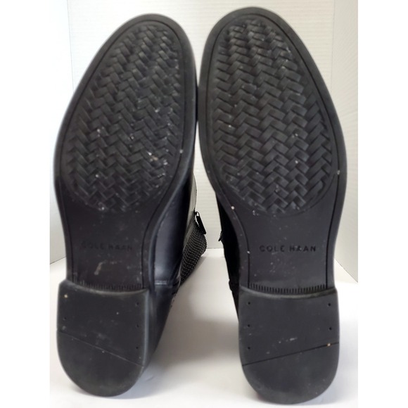Cole Haan Boots Clover Stretch W24816 Black 7.5 B Leather/Texture Buckle Rubber - Picture 14 of 15